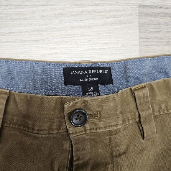 Banana Republic Mens Brown Khaki Chino Shorts Size 35 - Picture 3 of 5